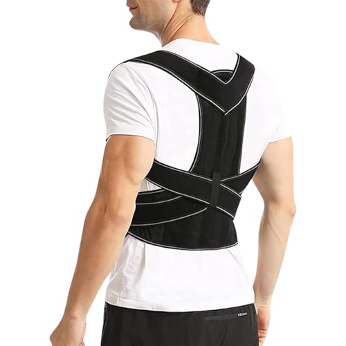 ETRSAIRL Back Brace Posture Corrector For Women And Men -Posture Corrector Belt And Back Straightener(Black) (M)