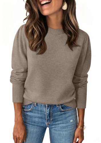 UNCLECAT Womens Long Sleeve Sweaters Trendy Fall Classic Pullover Business