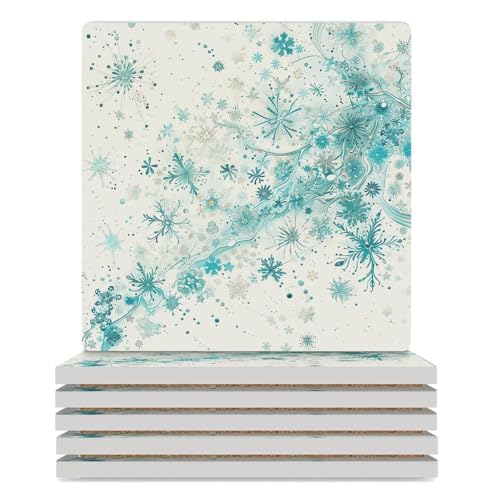 Dessous de verre flocons de neige en céramique pour embellir votre cuisine