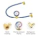Alieemo R134A Car AC Refrigerant Charging Hose, Air Conditioning Charge Hose with Gauge & 1/2 Dispensing Valve, Automotive AC System Maintenance Accessories, Universal for SUV RV Truck