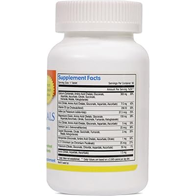 Viva Vitamins - Complete Minerals, Regular Strength - Complete Multiple Mineral Supplement with Krebs' Cycle Intermediates - 90 Tablets