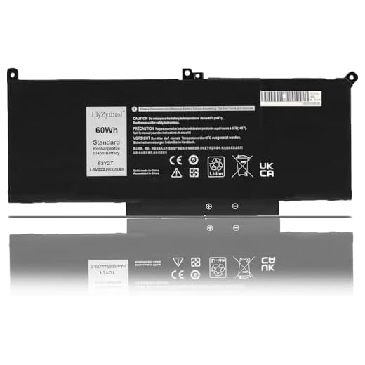 FlyZythrol 60Wh F3YGT Batteria portatile compatibile con Dell Latitude E7280 E7480 E7490 E7390 12 7000 7280 7290 13 7000 7380 7390 14 7000 7480 7490 DM3WC 0DM3WC DM6WC 2X39G KG7VF 451-BBYE 453-BBCF