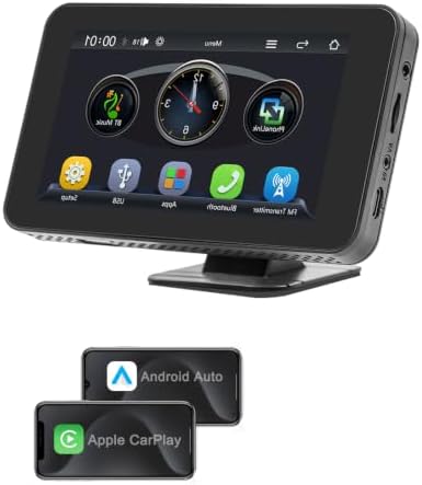 Pantalla CarPlay Portátil de 4,7 Pulgadas, CarPlay y Android Auto...