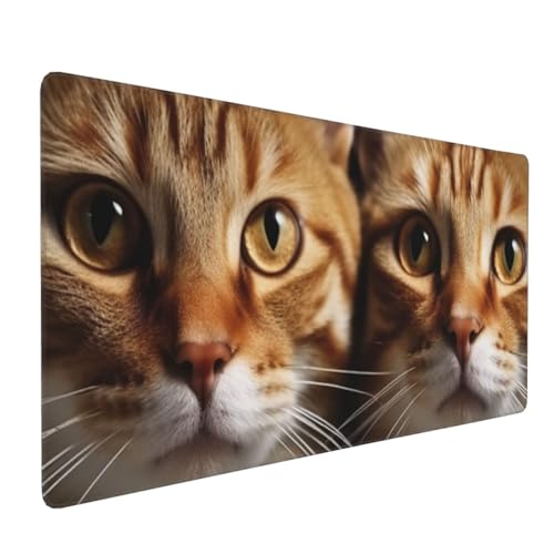Grand tapis de souris de jeu motif chats XXL tapis de bureau ordinateur - 2