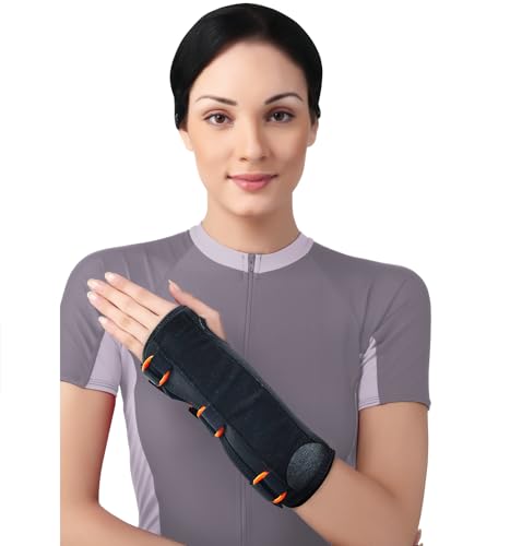 Image of Flamingo Wrist Splint with Cock-up | Forearm & Wrist Splint for Hand Immobilizer | Wrist Support Compression for Tendonitis, Arthritis, Broken, Carpal Tunnel | Black | Medium