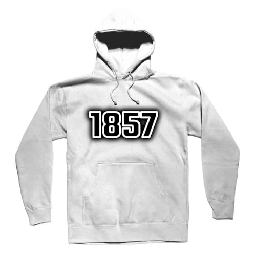 Hoodie unisex 1857 blanc idéal pour vos sorties urbaines et soirées fraîches