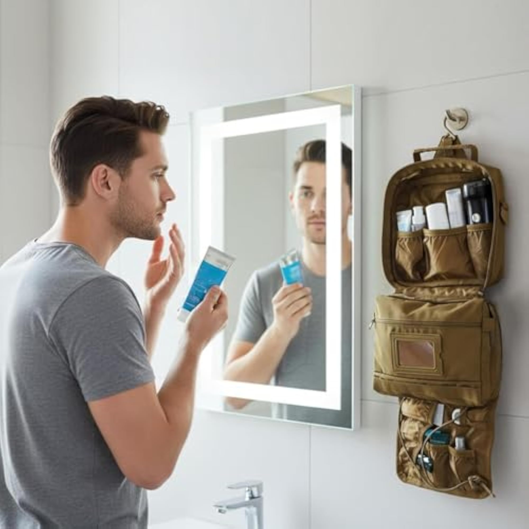 Tactical Toiletry Bag for Men Travel, Hanging Dopp Kit