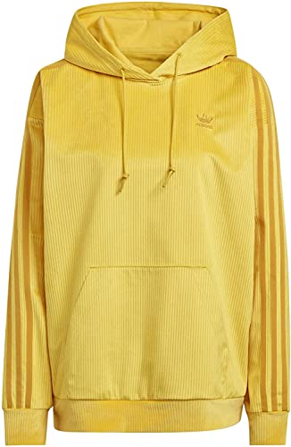 adidas Originals Women's Velvet Corduroy Comfy Cords Hoodie (S, Corn Yellow)