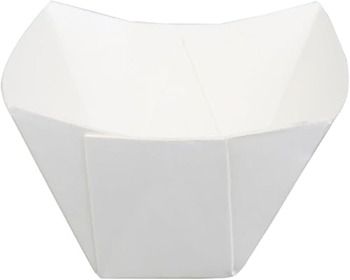 Vista 222 de Restaurantware Papel de periódico Bio Boat - 3" x 2" x 1" - Caja de 50 unidades Newsprint