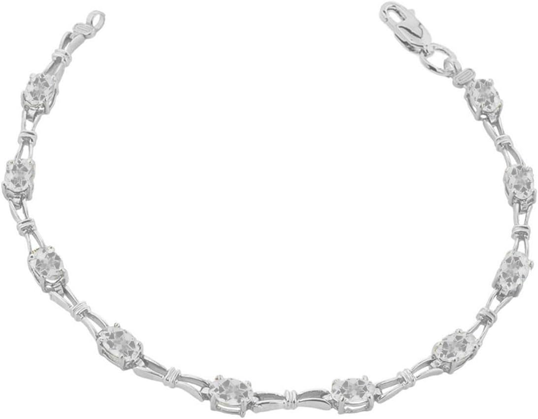 Claddagh Gold Solid Sterling Silver Personalized Birthstone Tennis Bracelet