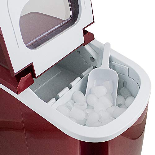 Eiswürfelmaschine Eiswürfelbereiter Eiswürfel Ice Maker EIS Maschine (Rot) – Bild 7