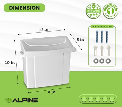 Alpine Industries 451-WHI Alpine Sanitary Napkin Receptacle thumb #2