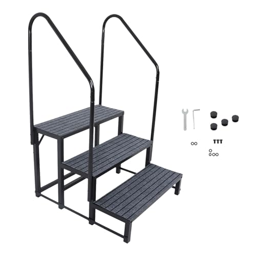 Labwork 3-Step RV Stairs with Handrails and Non-Slip Mats
