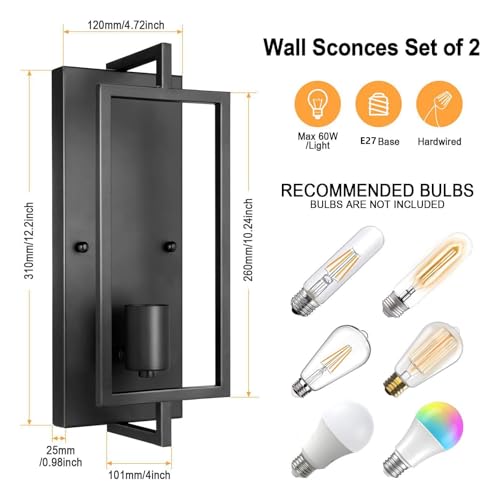 Lámpara de pared E27 industrial para iluminar rincones oscuros en cocinas 4