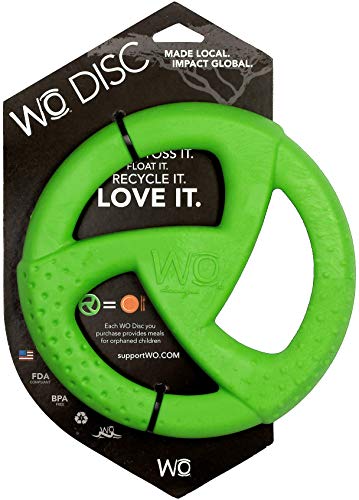 Wo Play 8 Inch Green Disc Durable Usa Fetch All Breed Dog Toy Frisbee #TOP12