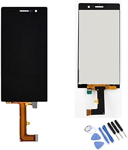MORESUN-High Quality Full LCD Display Glass Touch Screen Digitizer Assembly Replacement Part for Huawei Ascend P7 (Black)