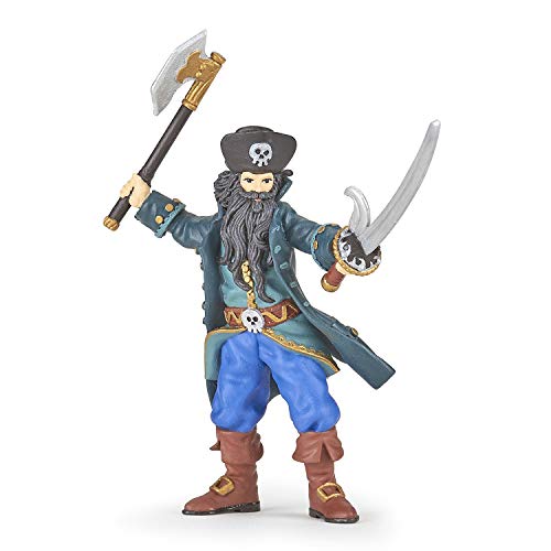 Papo -Figuras pintadas a Mano -Piratas y Corsarios-Barbanegra-39477-Coleccionable -para Niños y Niñas de 3 Años o Más