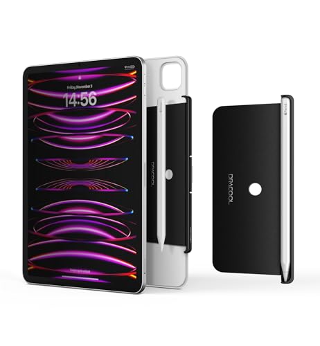 Dracool Pencil Stifthalter für Apple Pencil Pro/Apple Pencil 2. Generation Hülle Kompatibel mit Magic Keyboard, Smart Keyboard Folio, Anderen Magnetisch Hülle (Pencil Länge innerhalb 166mm) - Schwarz