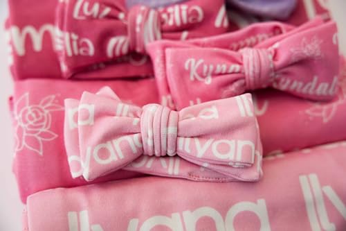 Rosanbella Personalized Newborn Swaddle Set for Baby Girl, Baby Boy Customized Name Swaddle with Hat. Baby Shower Gift