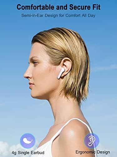 GCBIG Wireless Earbuds, Bluetooth 5.3 Headphones in Ear, 25H Playtime Wireless Earphones with 4 Mics, IP7 Waterproof Bluetooth Earbuds, ENC Clear Call, Hi-Fi Stereo Sound, Touch Control, USB-C, Pink