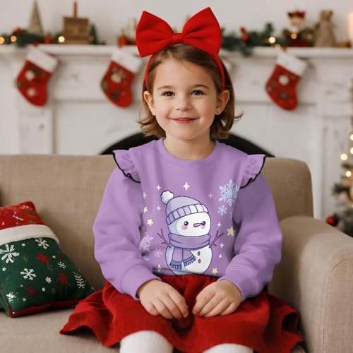 Christmas Sweatshirt 1-8T Toddler Girl Outfit Sweatshirt Long Sleeve Shirt Kids Clothes Graphic Pullover Tops2