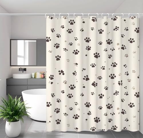 Rideau de douche anti moisissure et imperm&eacute;able avec ourlet lest&eacute;
