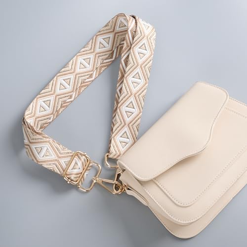 Image of chushui Metallic Thread Purse Strap for Women, Woven Replacement Bag Strap | Subtle Shine That Changes with the Light