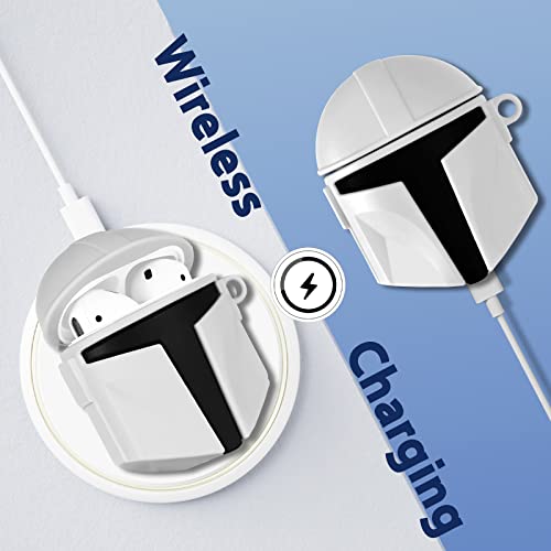 Joysolar For Airpod 1&2 Case Cute Cartoon Character 3D Soft Silicone Air Pods Funny Cover Kawaii Fun Cool Unique Design Shell Fashion Stylish Girls Kids Teens Women Cases For Airpods 1/2(Graywarrior) #TOP3