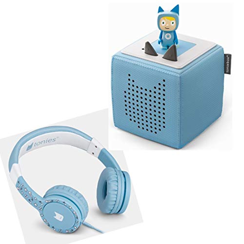 Preisvergleich Produktbild Boxine Toniebox Starterset Blau mit Kreativtonie + Kinderkopfhörer Tonie-Lauscher