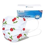 CHTUS Made in USA Disposable Face Masks - 50 PCS - 3-Ply Breathable & Comfortable Safety Mask (Cherry)