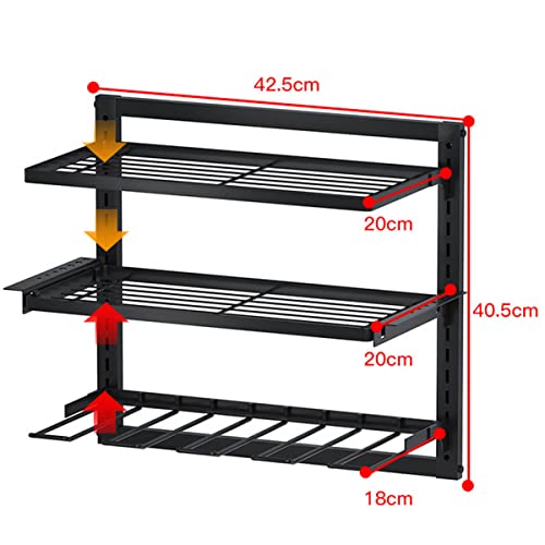 Kacodio Detachable Power Tool Organizer, Wall Mount Garage Tool Organizers And Storage 3 Layers Heavy Duty Metal Drill Tool Holder, Utility Storage Rack For Cordless Drill Charging Station Screwdriver #TOP5