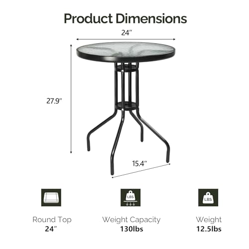 image for VINGLI Outdoor Bistro Table, 24