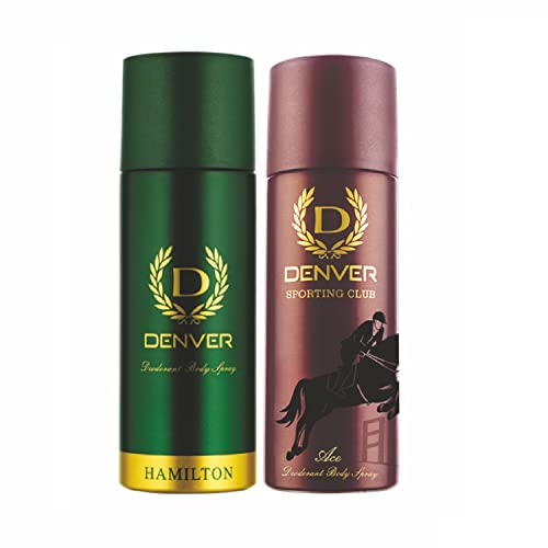 Image of DENVER Hamilton Deo, Ace Body Deo Spray (165ML Each) - Combo Set of 2| Long Lasting Luxury Fragrance Deodorant | Specially For Men