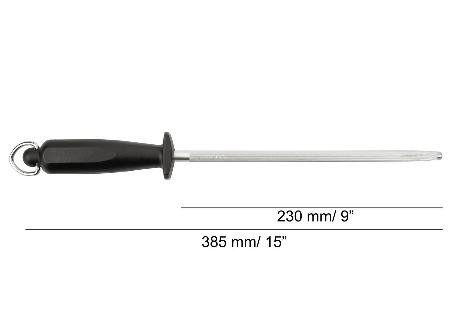 Cuchillo Jamonero de 29 cm + Chaira 23 cm – Cuchillo de Hoja Flexible con Alveolos Acero Inoxidable NITRUM Para Cortar Patas y Paletas de Jamon Proteccion Bacteriana Bactiproff Silver