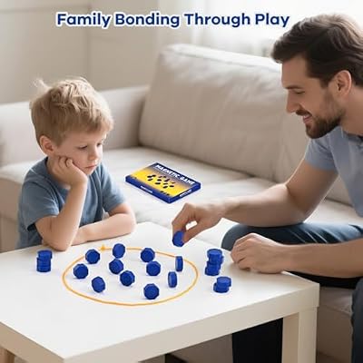 Bameca Magnetic Chess Game with Full-Size Stones, Magnet Game with String, for Family & Party & Travel & Camping, Puzzle Strategy Games, 2 Player Games for Kids & Adults