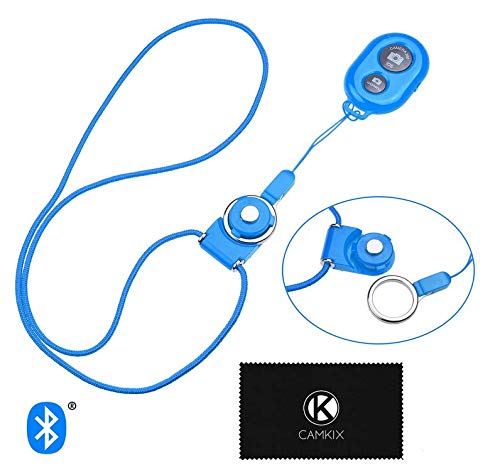 Camkix Camera Shutter Remote Control With Bluetooth Wireless Technology - Blue - Lanyard With Detachable Ring Mount - Capture Pictures/Video Wirelessly At 30 Ft Compatible With Iphone/Android #TOP11