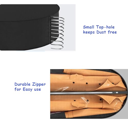 Kleidersäcke, atmungsaktiv, 100 cm (4 Stück) für Anzugjacken, Kleidersäcke zur Aufbewahrung mit 10 cm Zwickel, transparentes Fenster, staubdicht, Kleidertaschen, Schutz für Anzug, Mantel