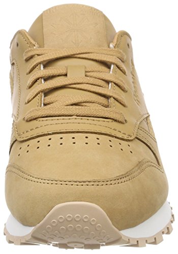 Image of Reebok Women's Classic Leathers Gymnastics Shoes, Brown PRM Soft Camel Bare Beige White PRM Soft Camel Bare Beige White, 5.5 us
