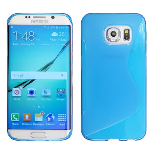 Case For Samsung Galaxy S6 - Soft Silicone Protective S Line Phone Cover For Samsung Galaxy S6 (Blue)