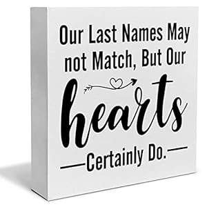 Blendedfamilydecorativewoodenboxsignourlastnamesmaynotmatchbutourheartscertainlydowoodblockplaquedecorrusticshelforwalldisplayforhomelivingroombedroom Urban Country Home Decor Blended family decorative wooden box sign our last names may not match but our hearts certainly do wood block plaque decor rustic shelf or wall display for home living room bedroom urban country home decor