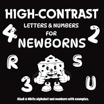 HIGH CONTRAST LETTERS AND NUMBERS FOR NEWBORNS (0-24 MONTHS)