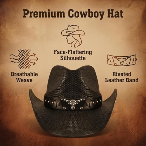 Image of Straw Cowboy Hats for Women and Men