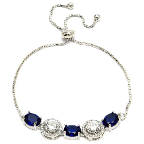 Image of ZENEME Rhodium Plated Brass Crystal Stylish Silver Plated American Diamond Melodic Opulence Bracelets For Women & Gifts For Girls Jewellery