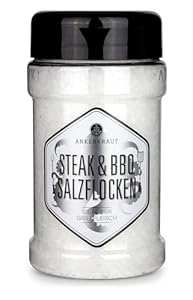 Ankerkraut Steak & BBQ Salzflocken, zum verfeinern von Steaks, Salaten oder auch Süßspeisen, 190g im Streuer