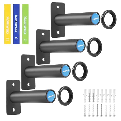 XARIWOD Wall Mounted Weight Plate Holder 4 Pack 2 Inch Olympic Plate Pegs
