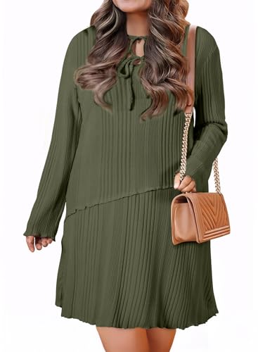 AlvaQ Plus Size Sweater Dress for Women Fall Winter Casual