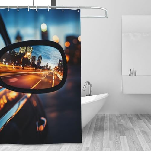Rideau de douche imperméable moderne en tissu lavable 183x183 cm