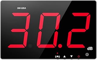 Digital Sound Level Meter SW-525A 30-130dB Noise Measuring Meter 9.6 Inch Large LCD Display Wall Mounted Noise Sound Level Decibel Meter
