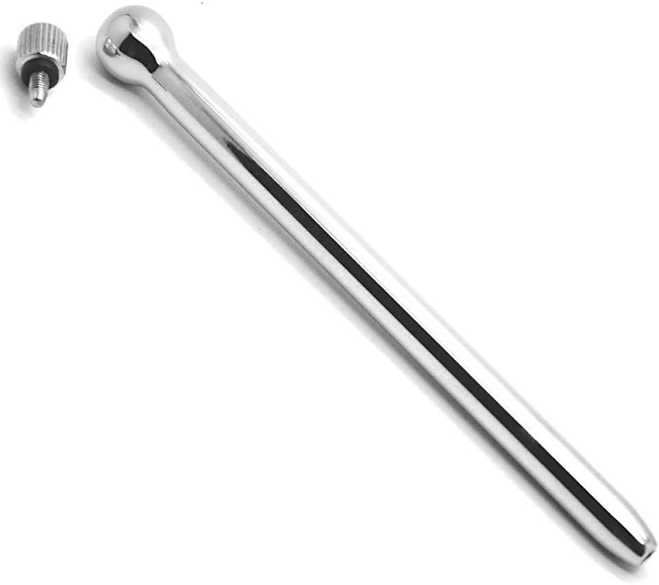 Smooth Piss Play Penis Plug and Screw, 5.5 Inches Surgical Steel Male Urethral Sound