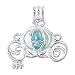10pcs Carriage Pearl Cage Bright Silver Beads Cage Locket Pendant Jewelry Making Supplies--For Oyster Pearls, Essential Oil Diffuser, Fun Gifts (Carriage)